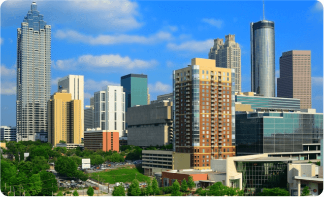 Downtown Atlanta, Georgia skyline.