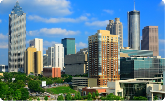Downtown Atlanta, Georgia skyline.